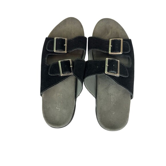 J‎ Sport Jambu Carina Style Size 7.5M Black Leather Slide Sandals Double Buckle - Picture 9 of 9